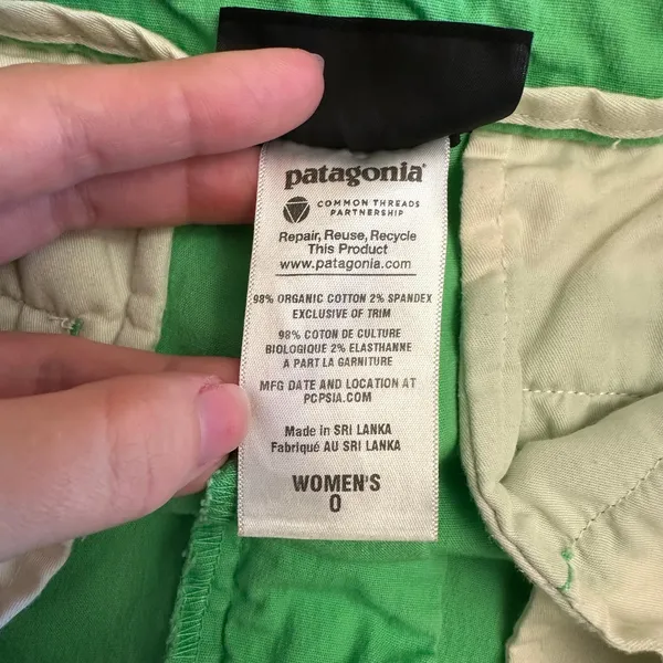 Patagonia Women’s‎ Shorts 0 Green Organic Cotton Blend Bermuda Casual Summer - Image 11