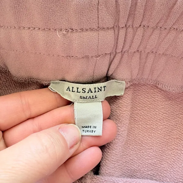 AllSaints Lucia Jogger Women Size Small Pink Mauve Cotton‎ Sweatpants WP059U - Image 3