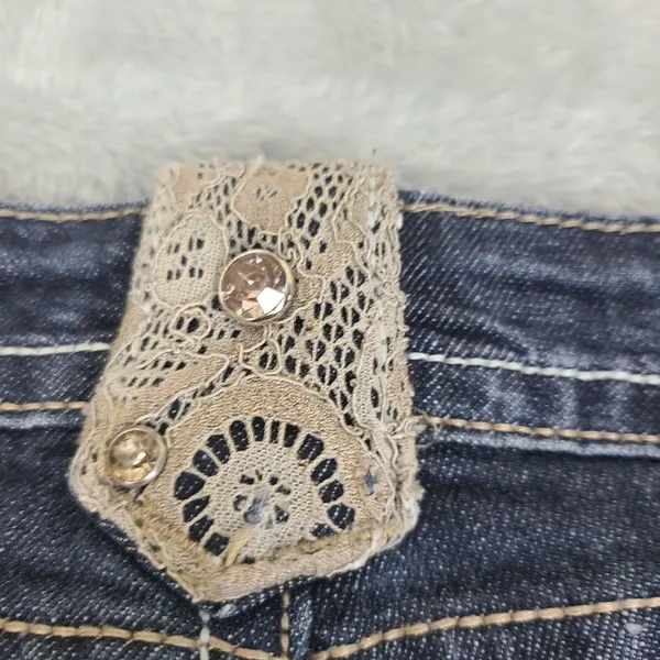 Grace in LA Womens Size 7M Easy Fit Denim Jeans BLue Size 7M Embroidered Jeweled - Image 14