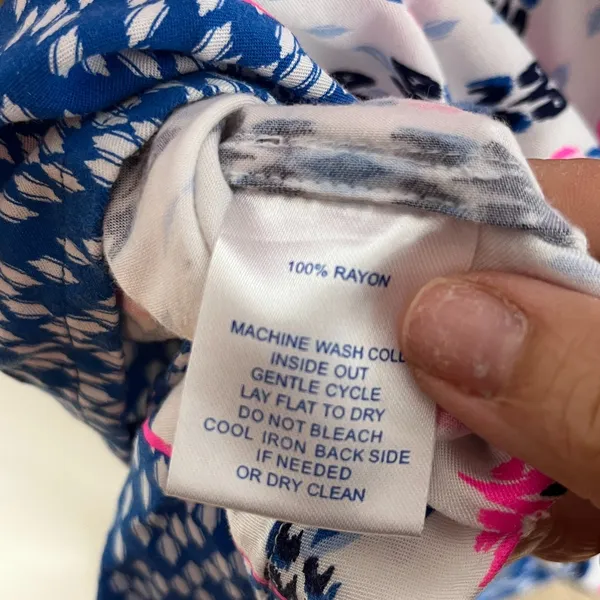 Southern Tide‎ Ikat Tunic Dress Preppy Resort Women Pink Blue Small - Image 4