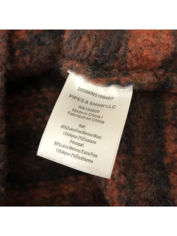 Veronica Beard Lumina Crew Neck Pullover Sweater Merino Wool Blend Orange L - Image 4