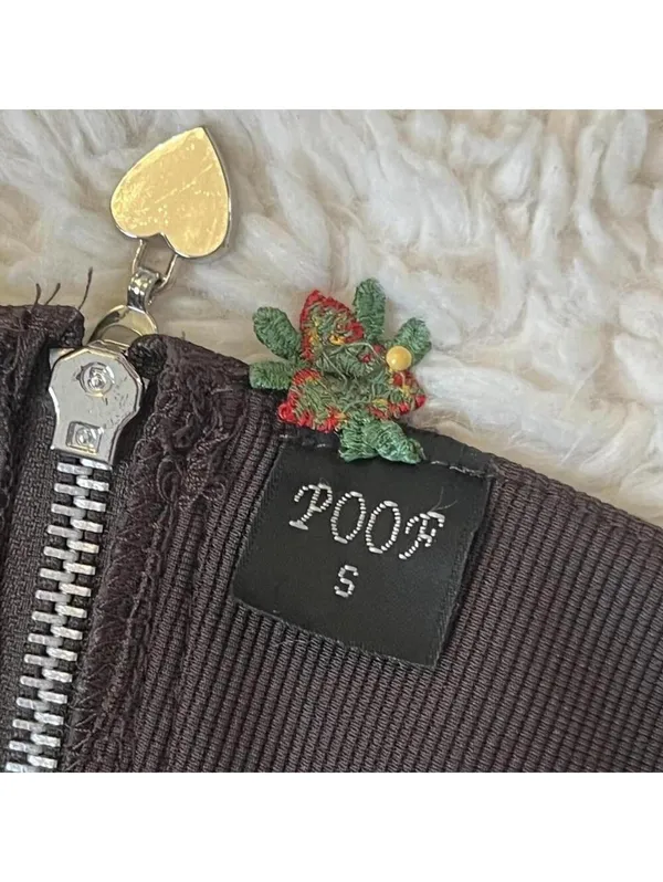 Vintage Y2K POOF Coastal Brown Bandage Mini Skirt Size Small 🤎 - Image 6