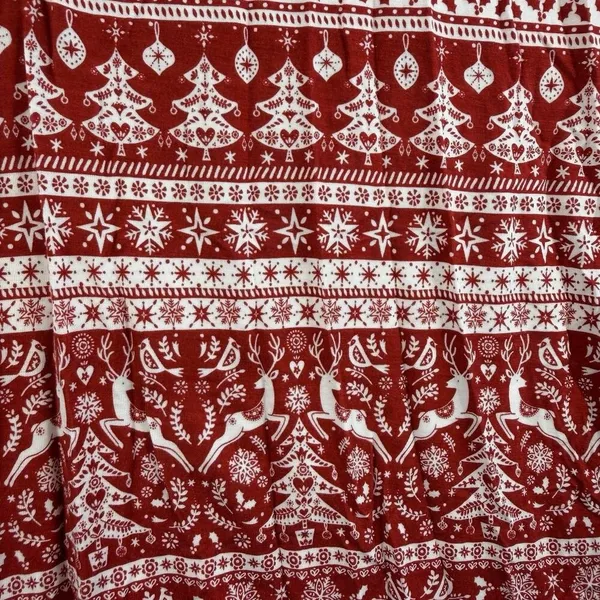 Little‎ Sleepies L XL Reindeer Cheer Pajama Set Holiday Collection Bamboo Red - Image 6