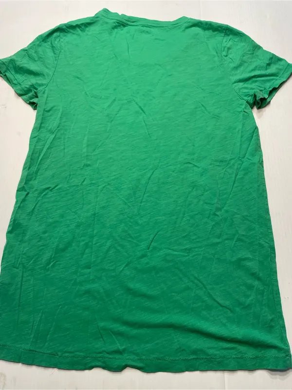 J Crew Vintage Cotton Kelly Green T Shirt Women Scoop Neck Short Sleeve Sz L - Image 6