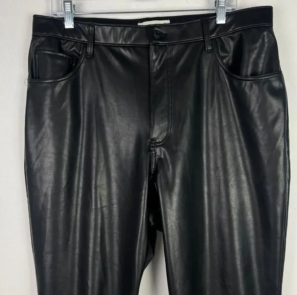 NWT Curve Love Ankle Straight Vegan Leather Pant 33 16S - Image 3