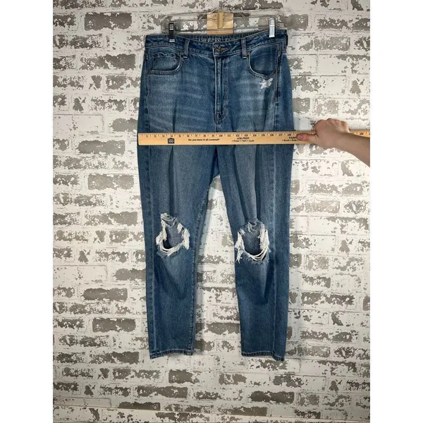 American Eagle | women mom jean denim distressed - Image 7