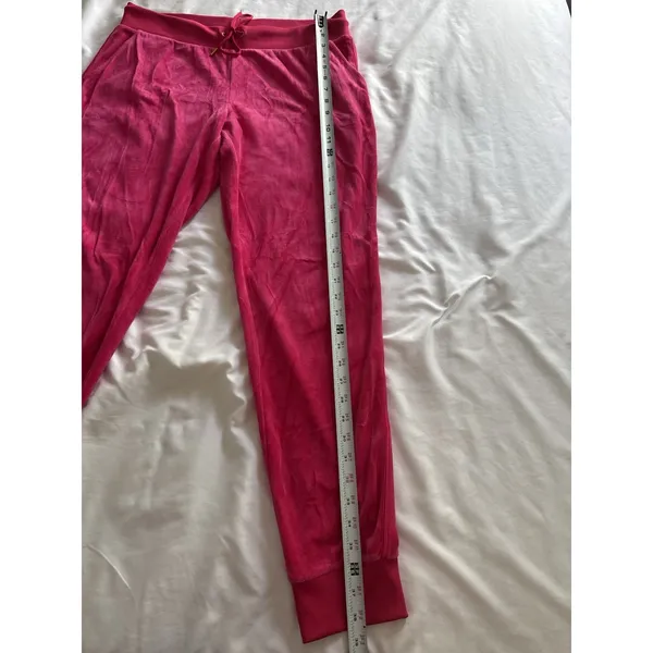 Juicy Couture Velour Pants Joggers Pink Women's Large Y2K Athleisure - Image 5