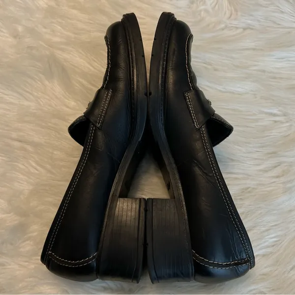White Mountain Black Leather Loafers Shoes Women’s Size 8.5 Office Wear Academia - Image 7