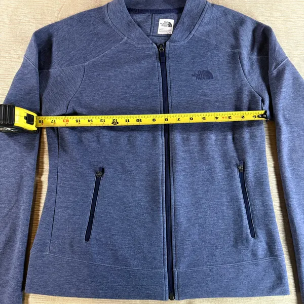 The North Face Women’s Large Full Zip Jacket Blue Heather Fleece NWOT - Image 5