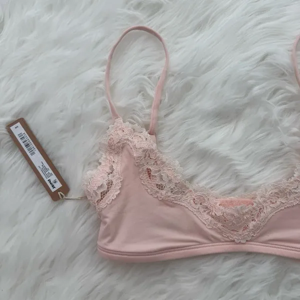 Skims Fits Everybody Lace Scoop Bralette Primrose Tonal Size XXS - Image 3