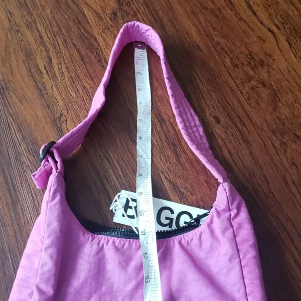 Baggu Extra Pink Chic Coquette Y2K Preppy Edgy Feminine Mini Nylon Shoulder Bag - Image 4