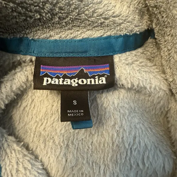 Patagonia Fleece‎ Jacket Womens Small Gray/Teal Polartec ReTool Snap-T Pullover - Image 4