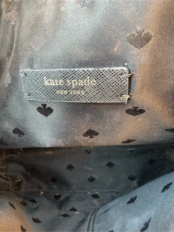 Kate Spade Black Glitter Leather Crossbody Shoulder Bag - Image 5