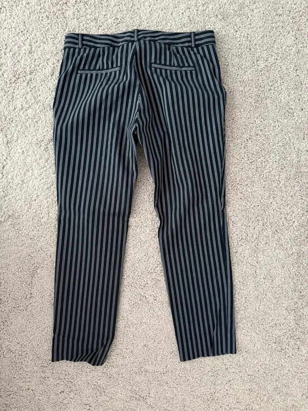 Banana Republic Navy and Grey Pinstripe Pants - Image 2