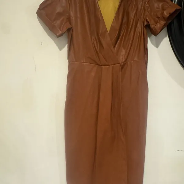 Nine West Brown Midi Wrap Dress - Image 3