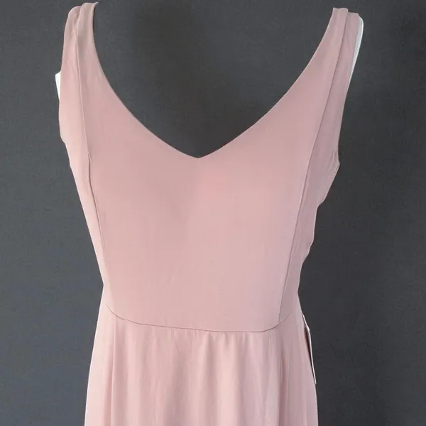 Show Me Your Mumu Jenn Maxi Dress – Neutral Mauve Chiffon Blush– Size XL – NWT - Image 9