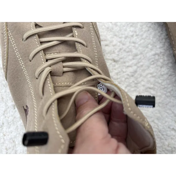 LDeck Women’s 3/4 Top Hiking Shoes Slip-on Laced-up Size 36 Beige Comfortable - Image 5