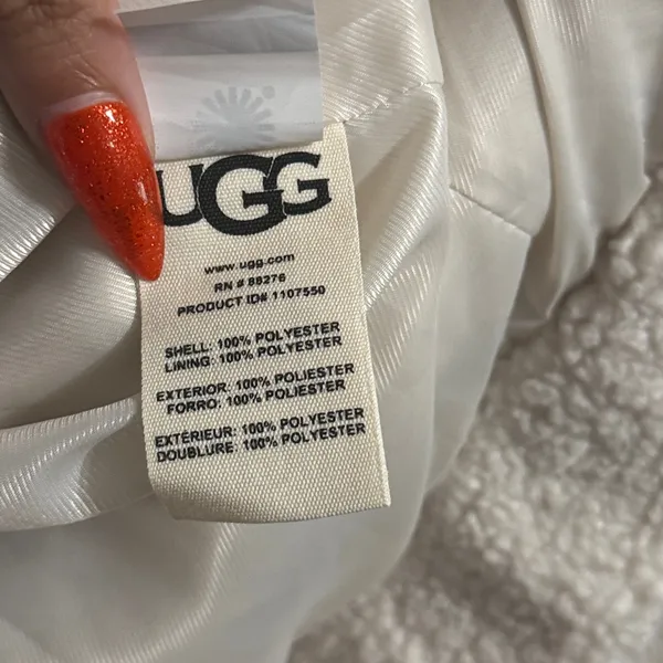 UGG Jackeline Cream Teddy Bear Oversized Winter Jacket Coat Minimalist Coquette - Image 5