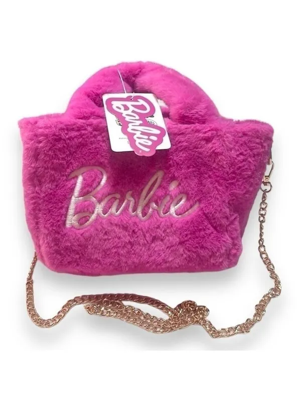 Barbie & Skinnydip London Collaboration Pink Furry Crossbody RARE Purse Bag - Image 2
