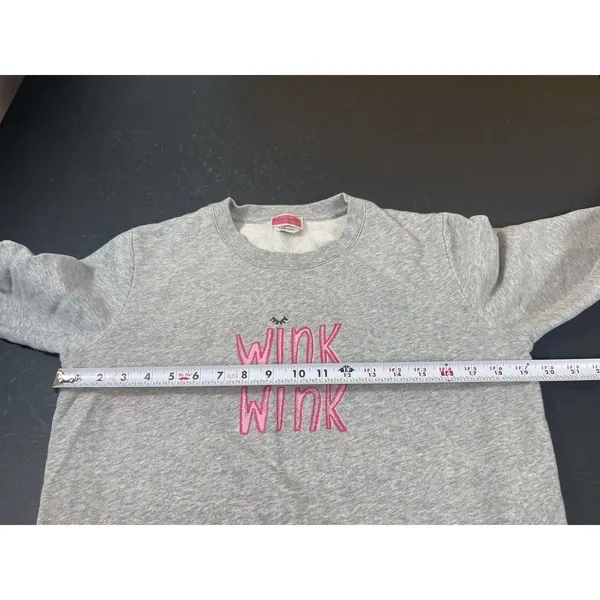 Kate Spade Wink Wink Sweatshirt Womens Small Gray Graphic - Image 9
