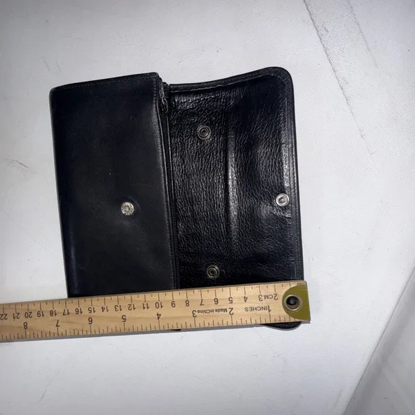 VTG Y2K Chunky Chain Brighton Black Equestrian Coastal Cowgirl Leather Wallet‎ - Image 11