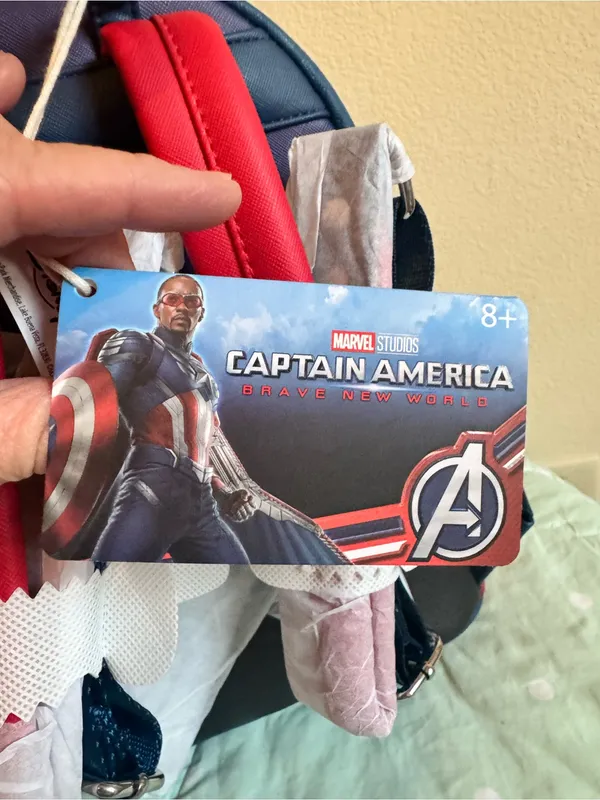 Lounge Fly NWT Captain America Themed Men's Backpack - Blue & Red - Image 11