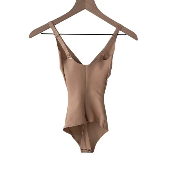 NWT Skims Body Unlined Plunge Thong Bodysuit Clay Size XXS - Image 4