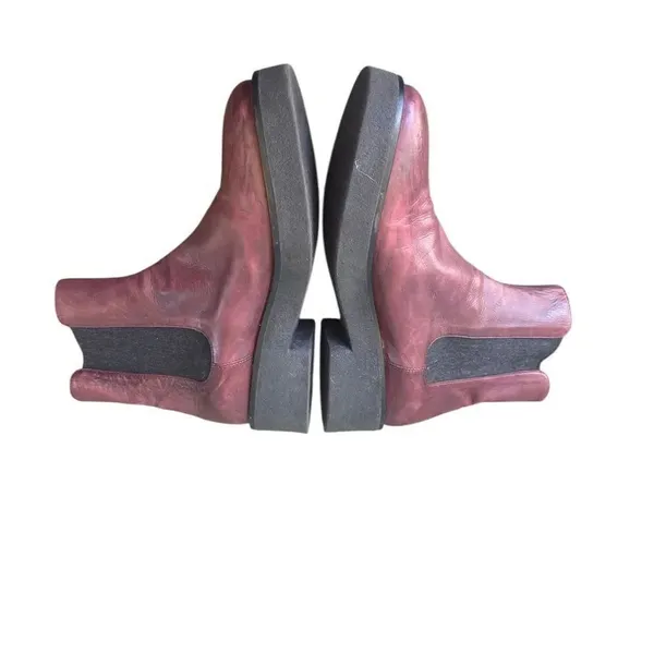 No. 6 Store Leather Ankle Chelsea Boots in Burgundy 10 women’s - Image 3