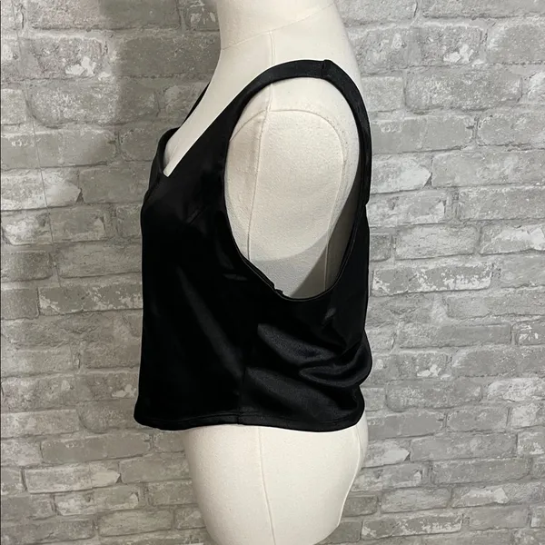 LOLA GRACE Black Satin Camisole Top - Image 2