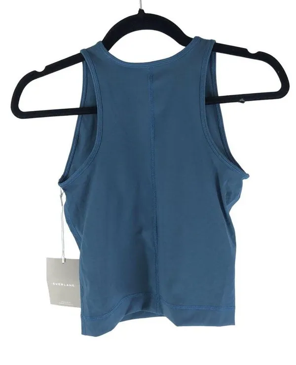 Everlane Womens The Perform Tank Cropped Aergean Blue XS - Image 3