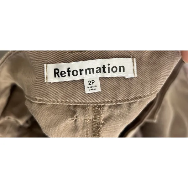 Reformation Mason High Waist Pleated Wide Leg Trouser 2P Office Career Business - Image 6
