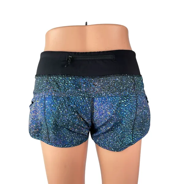 Lululemon Speed Strive Multi Black Yoga Gym Athletic Activewear Running Shorts 2 - Image 4