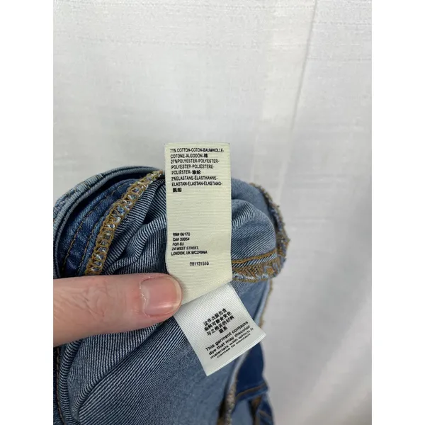 Free People We The Free Curvy Flare Leg Raw Hem Jeans Sz.35 - Image 12
