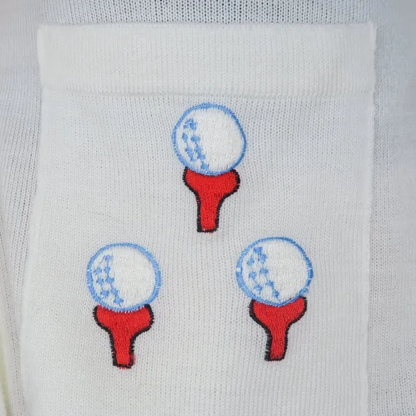 Vintage 70s Golf Embroidered Cardigan Sweater - Image 7