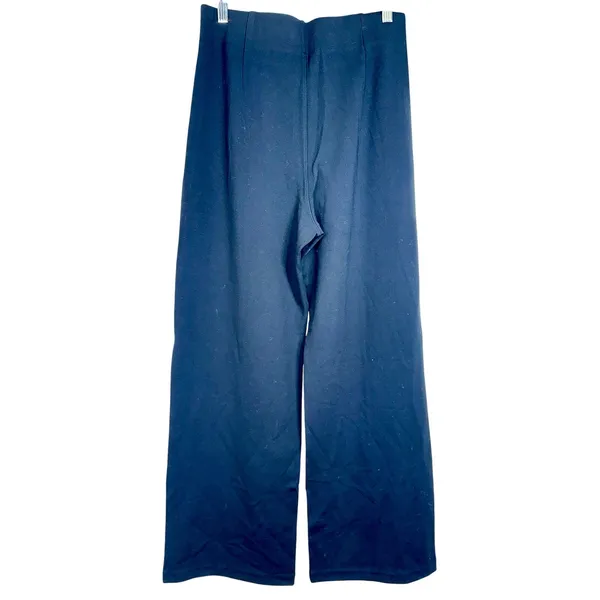 NWT Abercrombie & Fitch Black Pull On Pleated Wide Leg Dress Pants Trousers Sz M - Image 2