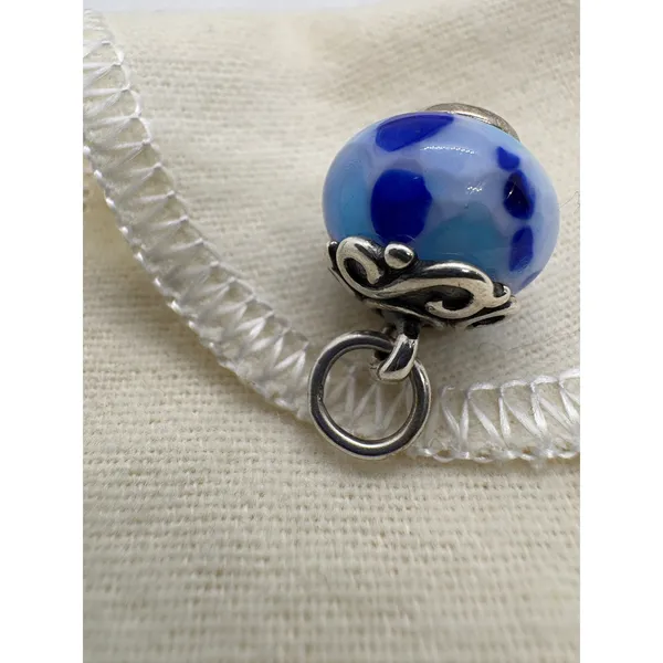James Avery Retired Gentle Wave Blue Glass Finial Charm Sterling Silver Rare - Image 7