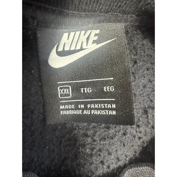 Nike Womens XXL Black Oversized Cropped Crewneck Sweatshirt Embroidered Swoosh - Image 7