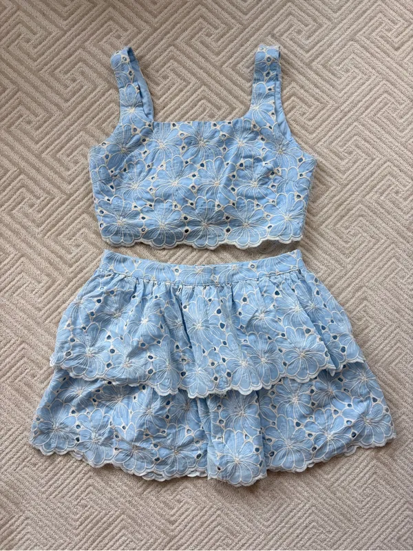 Altar’d State Blue Eyelet Set - Image 3
