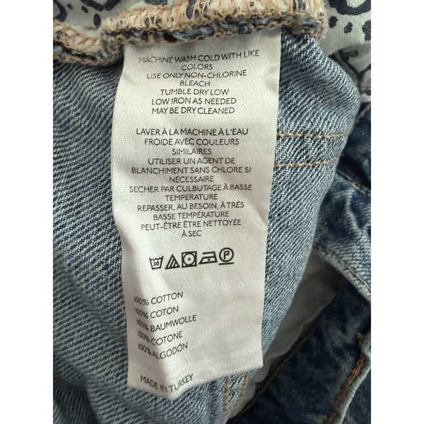Free‎ People We The Free Tinsley Baggy High Rise Straight Leg Jeans Women's 24 - Image 14