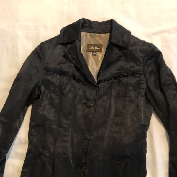 Cole Haan Dressy Black Rain Coat Sz 6 - Image 2