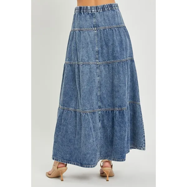 RISEN High Rise‎ Ruffle Long Skirts - Image 4