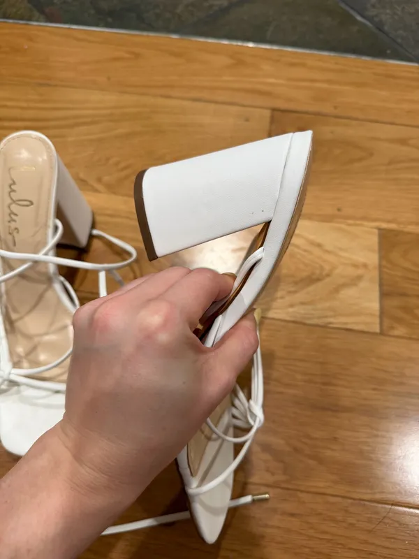 Lulus White Lace Up Heels - Image 7