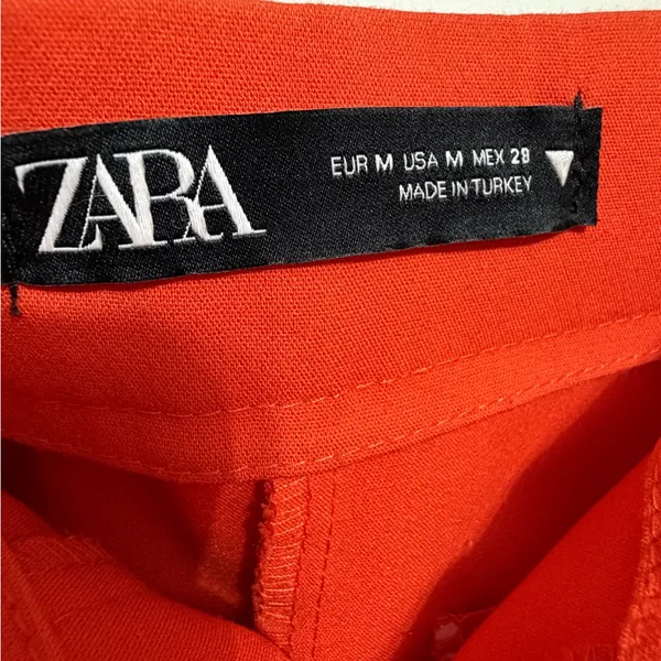 ZARA Orange Dress Pants Women’s Size M Straight Leg(A282)✨ - Image 7