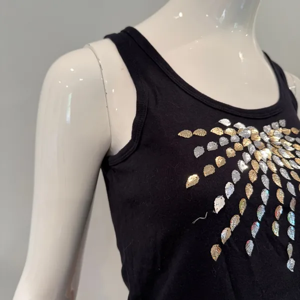 Tory Burch Navy Cotton Tank Top - Image 3