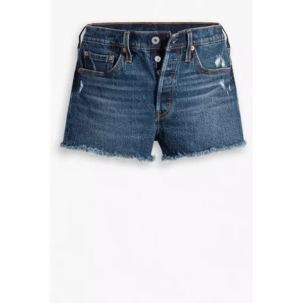 Levi's 27 Women's 501 Shorts Dark Indigo Worn In Blue Size 27 - Image 4