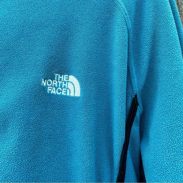 The North Face Teal Hooded Zip Fleece Jacket TKA 100 Sz XL - Image 3