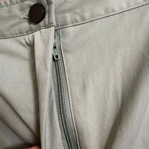 Halara Green Cargo Jogger Cotton Twill Elastic Cuffs Pockets Pants Large - Image 5