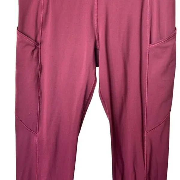 Lululemon Fast Free High Rise Legging Sz 6 Burgundy‎ LW5CFSS - Image 9