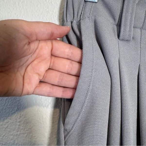 Halara Grey High Rise Wide Leg Pants Womens L Casual Comfort Classic Trousers - Image 7