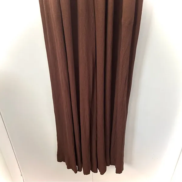 Free People Beach Wide Leg Overalls With Waist Tie Chocolate Brown NWT - Image 5